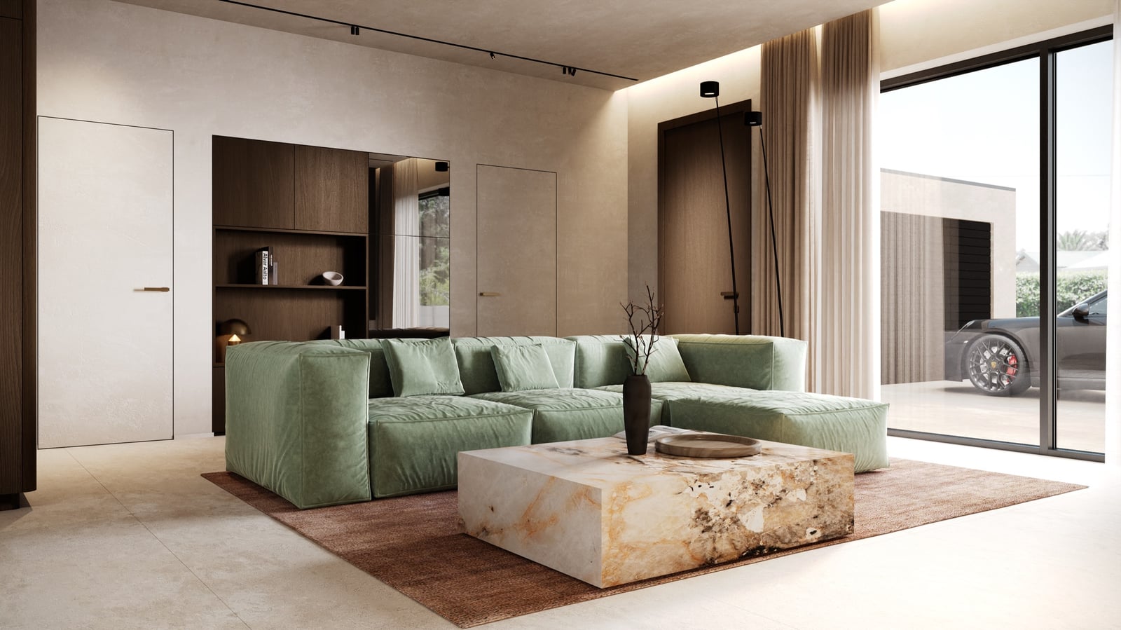 Cucina in marmo — render d’interni